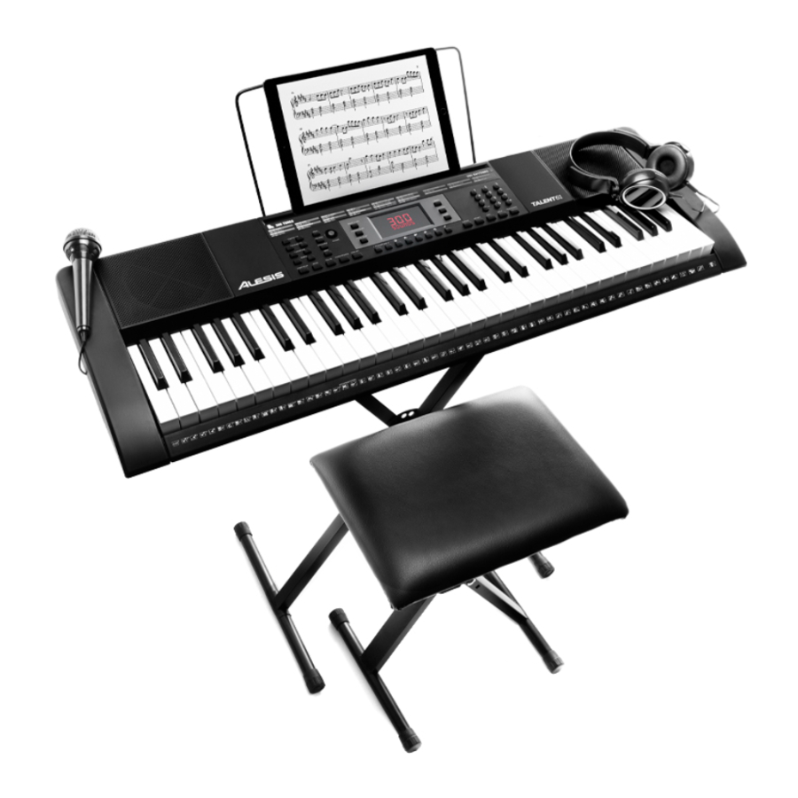 Alesis Talent 61 - Portable Keyboard Manual