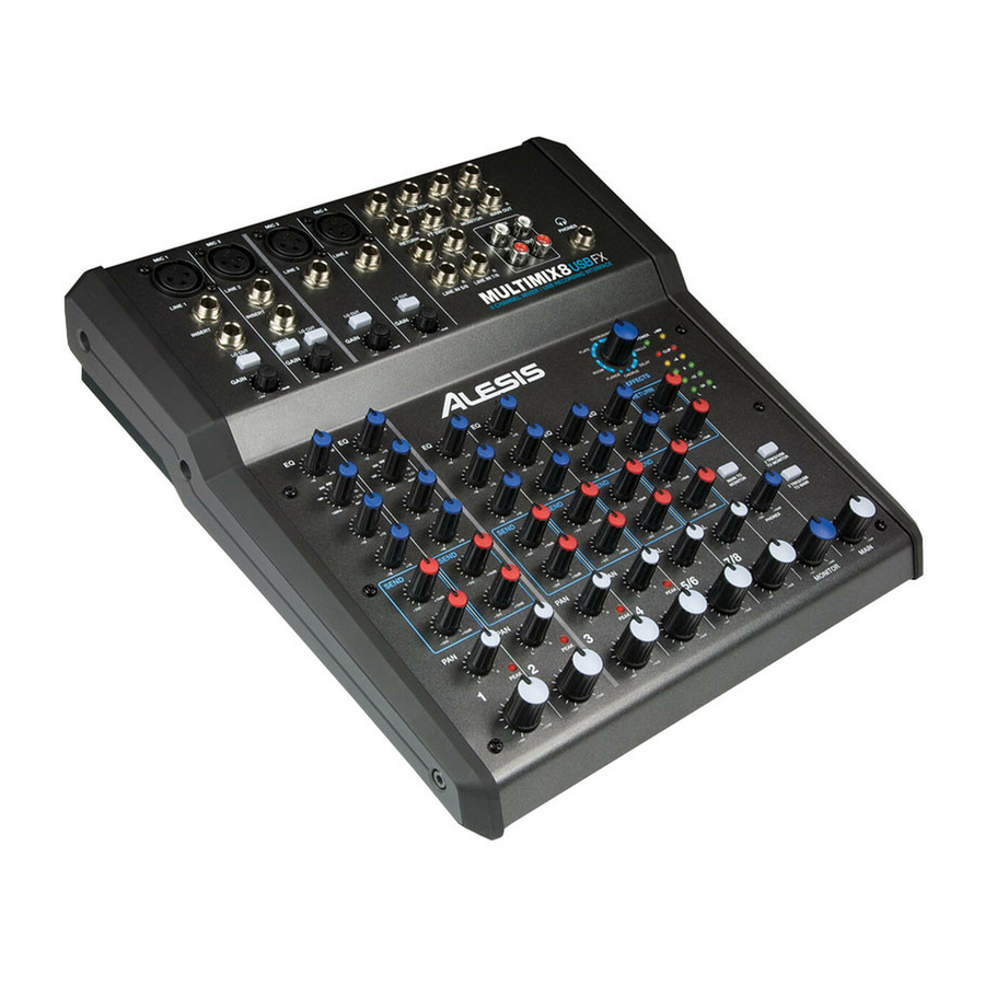 User Manuals: Alesis IMULTIMIX 8 USB Mixer