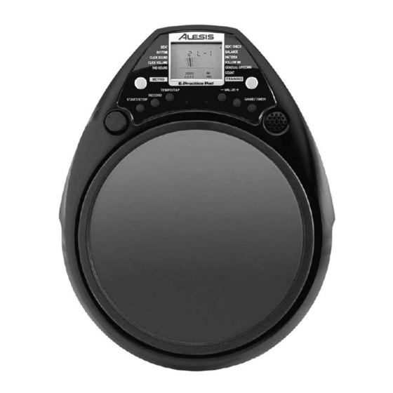 Alesis E-PRACTICE PAD Quick Start Manual