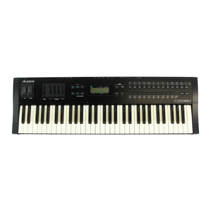 Alesis QS6.1 Instruction And Program Chart